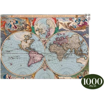Imagem de Quebra Cabeça Mapa do Velho Mundo 1000 Peças Toyster