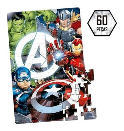 Imagem de Quebra Cabeça Marvel Vingadores 60 Peças - Toyster 8034