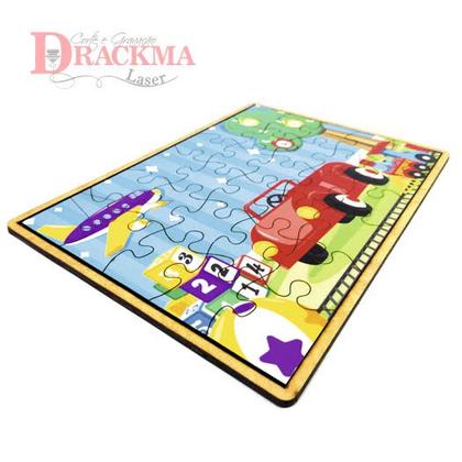 Imagem de Quebra-cabeça Mdf Infantil Pedagógico Colorido
