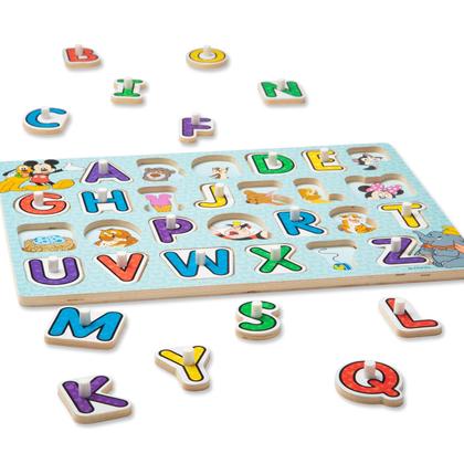 Imagem de Quebra-cabeça Melissa & Doug Disney Classics Alphabet 26 unidades