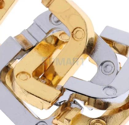 Imagem de Quebra Cabeça Metal Conjunto Fechaduras Desmontar Separar