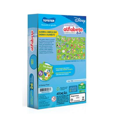 Imagem de Quebra Cabeça Montando Alfabeto Disney 26 Peças Toyster 3166