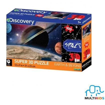 Imagem de Quebra Cabeça Multikids 3D Planetas com 100 Peças - BR1057