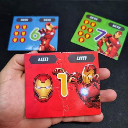 Imagem de Quebra Cabeça Números Homem De Ferro Iron Man Vingadores