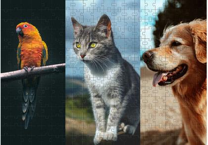 Imagem de Quebra-cabeça Olhar Animal de 300 peças em mdf