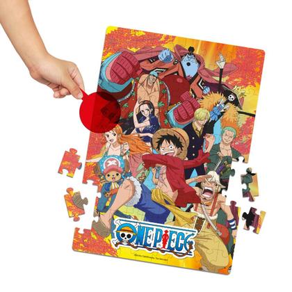 Imagem de Quebra-Cabeça One Piece Luffy Elka 100 Peças Com Lente Mágica Brinquedo Educativo
