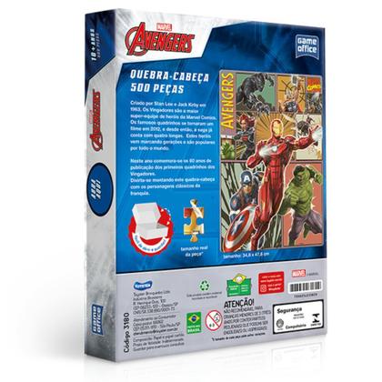 Imagem de Quebra Cabeça Os Vingadores 60 Anos Com 500 Peças 3180 - Toyster