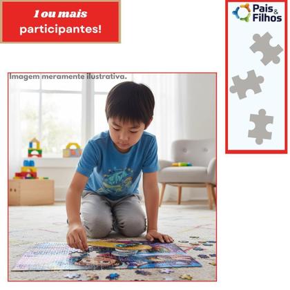 Imagem de Quebra Cabeça Pais E Filhos Skate 300 Peças Ref:793403