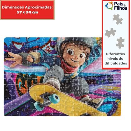 Imagem de Quebra Cabeça Pais E Filhos Skate 300 Peças Ref:793403