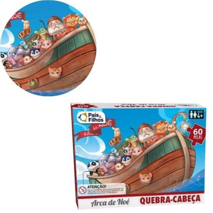 Imagem de Quebra Cabeca Pais Filhos Arca Noe 60 Pcs 2857