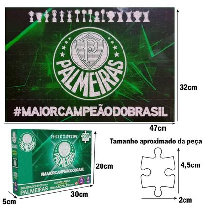 Imagem de Quebra Cabeça Palmeiras Brasão Verdão Time Futebol 200 Pçs