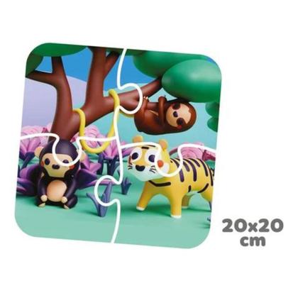 Imagem de Quebra cabeça para pequeninos didático floresta primeiros passos puzzle cooper fun