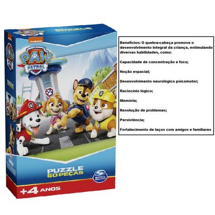 Imagem de Quebra-Cabeça Patrulha Canina 60 Peças 03352 - grow