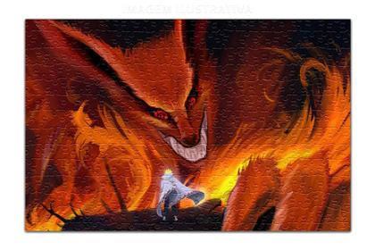 Imagem de Quebra Cabeça Personalizado 60 Peças Naruto Kurama e Minato