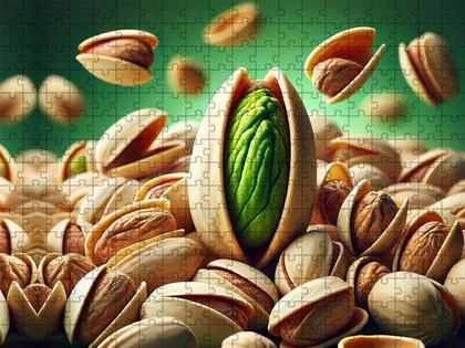 Imagem de Quebra-Cabeça Pistache Abstract De 300 Peças Em Mdf