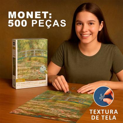 Imagem de Quebra Cabeça Ponte Sobre Uma Lagoa De Lírios d'Água 500 Peças Claude Monet