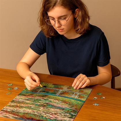 Imagem de Quebra Cabeça Ponte Sobre Uma Lagoa De Lírios d'Água 500 Peças Claude Monet