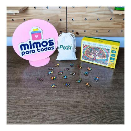 Imagem de Quebra cabeça Pop Art Árvore da Vida Brinquedos Educativos 7 anos MDF Puzi Puzzle Desafio Raciocínio Lógico