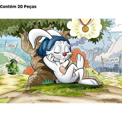 Imagem de Quebra Cabeça Progressivo Monte e Conte A Lebre e a Tartaruga