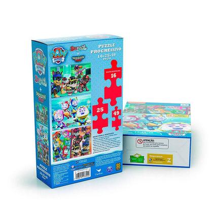 Imagem de Quebra Cabeça Progressivo Patrulha Canina - Grow