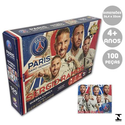 Imagem de Quebra Cabeça Psg Sergio Ramos 100 Pcs Mimo Toys