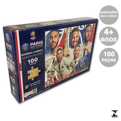 Imagem de Quebra Cabeça Psg Sergio Ramos 100 Pcs Mimo Toys