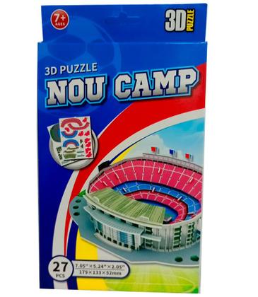 Imagem de Quebra Cabeça Puzzle 3D Estádio Camp Nou Barcelona 27 Peças