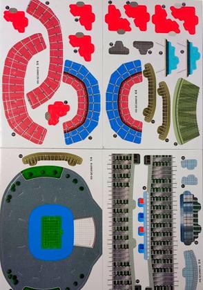 Imagem de Quebra Cabeça Puzzle 3D Estádio Camp Nou Barcelona 27 Peças