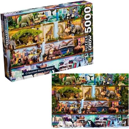 Imagem de Quebra Cabeça Puzzle 5000 Peças O Incrível Reino Animal Grow