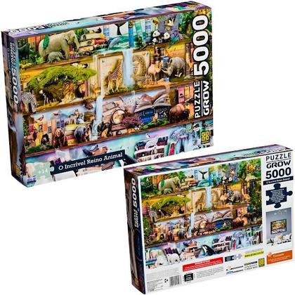 Imagem de Quebra Cabeça Puzzle 5000 Peças O Incrível Reino Animal Grow