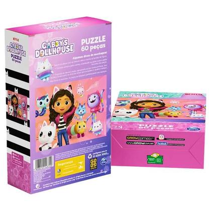 Imagem de Quebra Cabeça Puzzle 60 Peças Gabby's Dollhouse Grow