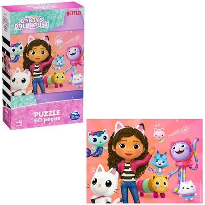Imagem de Quebra Cabeça Puzzle 60 Peças Gabby's Dollhouse Grow