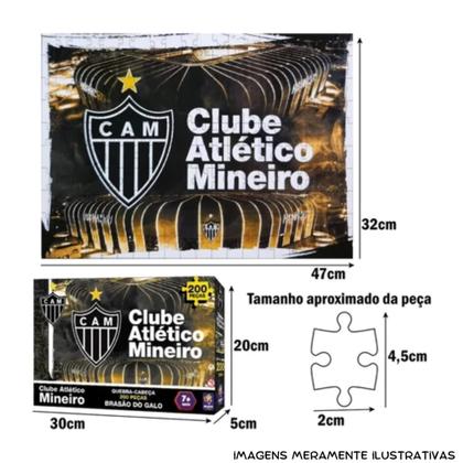 Imagem de Quebra-Cabeça Puzzle Coleção Futebol Atlético Mineiro Brasão 200 Peças - 2571