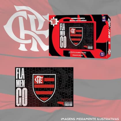 Imagem de Quebra-Cabeça Puzzle Colecionável Futebol Flamengo Brasão 200 Peças Mimo Toys - 2581