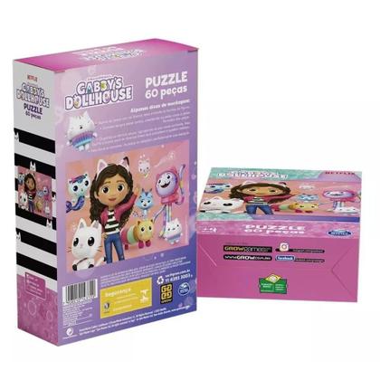 Imagem de Quebra cabeça puzzle gabbys dollhouse 60 peças grow 04372