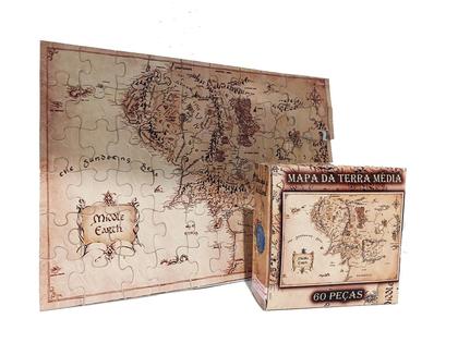 Imagem de Quebra-Cabeça Puzzle Mapa Terra Média De 60 Peças