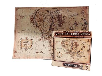 Imagem de Quebra-Cabeça Puzzle Mapa Terra Média De 60 Peças