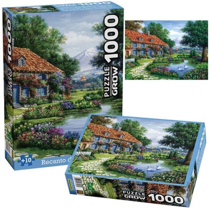 Imagem de Quebra Cabeça Puzzle Recanto Dos Cisnes 1000 Peças Grow