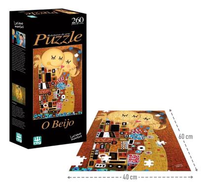 Imagem de Quebra Cabeça Puzzle Releituras De Arte 260 Peças O Beijo