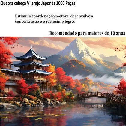Imagem de Quebra Cabeça Puzzle Vilarejo Japones 1000 Peças