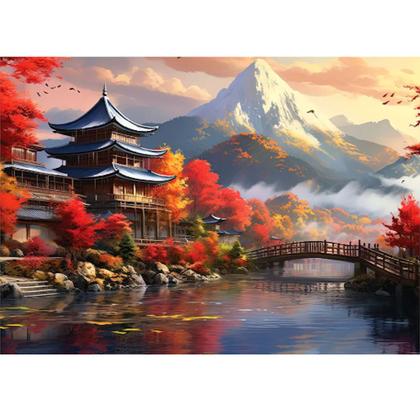 Imagem de Quebra Cabeça Puzzle Vilarejo Japones 1000 Peças