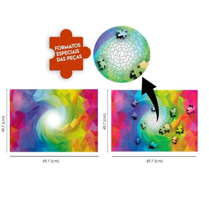 Imagem de Quebra Cabeça Redondo 655 Peças Rainbow Twist - Grow