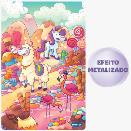 Imagem de Quebra cabeça reino dos doces 100 peças metalizado