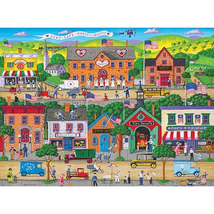 Imagem de Quebra-cabeça RoseArt Puzzle Collector Hometown Heroes 1000 unidades