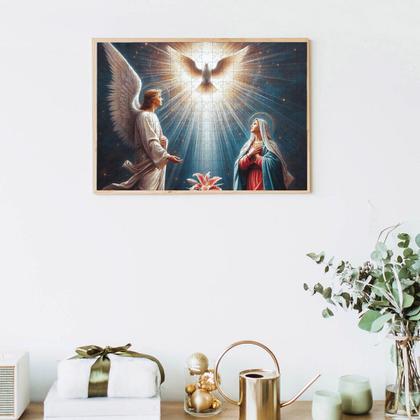 Imagem de Quebra-Cabeça Sagrado o anjo anunciou a Maria e ela concebeu de 300 peças