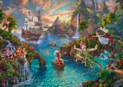 Imagem de Quebra-cabeça Schmidt Thomas Kinkade Disney Peter Pan 1000 unidades