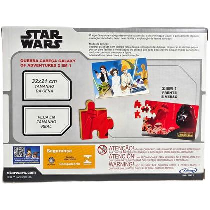 Imagem de Quebra-Cabeça Star Wars Galaxy Of Adventures 2 em 1 60Pçs