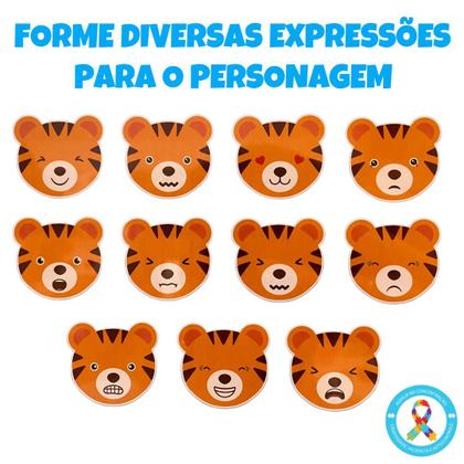 Imagem de Quebra Cabeça TDAH Interativo Encaixe Formas E Expressões 