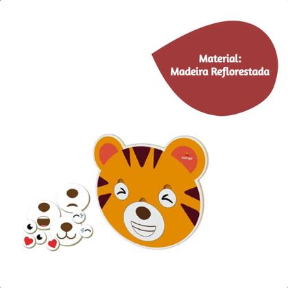 Imagem de Quebra Cabeça TDAH Interativo Encaixe Formas E Expressões 