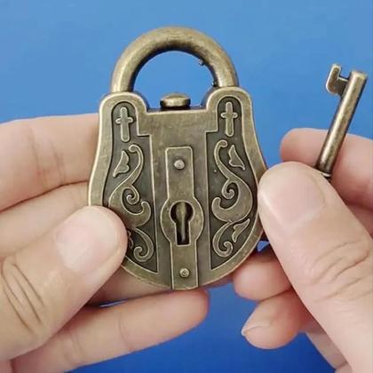Imagem de Quebra-Cabeça Vintage De Metal Com Fechadura E Chave, Brinquedo De Inteligência Para Adultos E